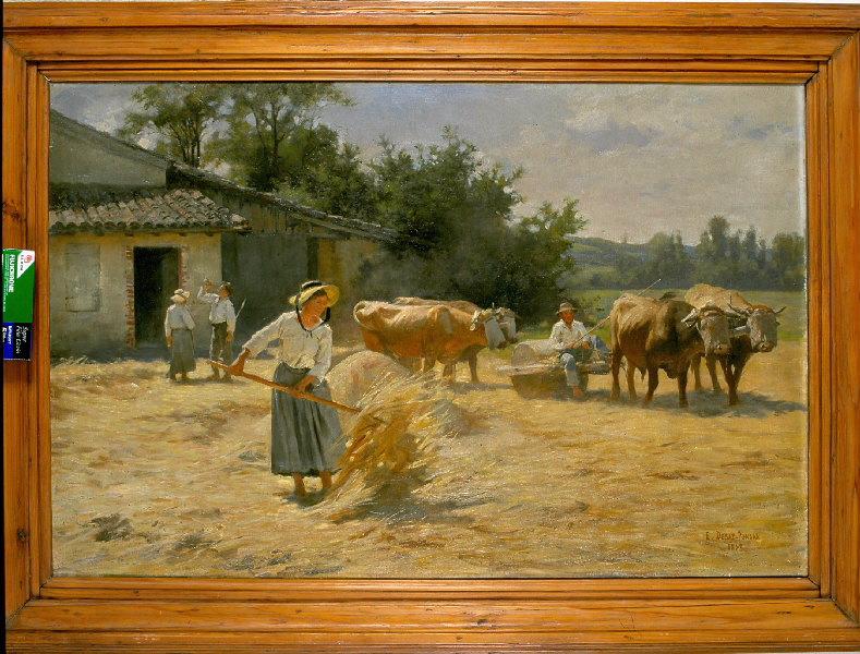 Le Dépiquage au rouleau de pierre, Édouard Debat-Ponsan, 1892