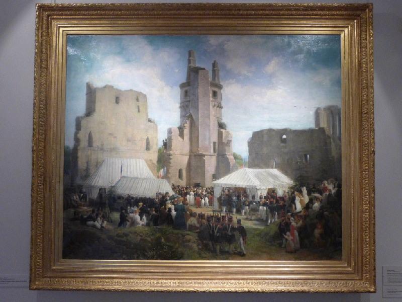 Louis-Philippe et sa famille visitant Pierrefonds, Éloi Firmin Féron, 1ère moitié 19e siècle