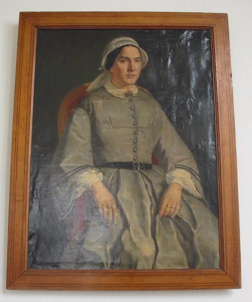 Portrait de femme en gris, Clément A., 1863