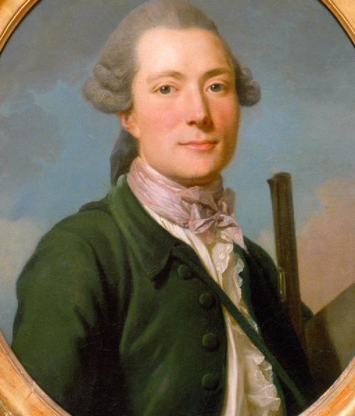 Portrait de François Pierre Du Cluzel en chasseur, Alexandre Roslin, 18e siècle