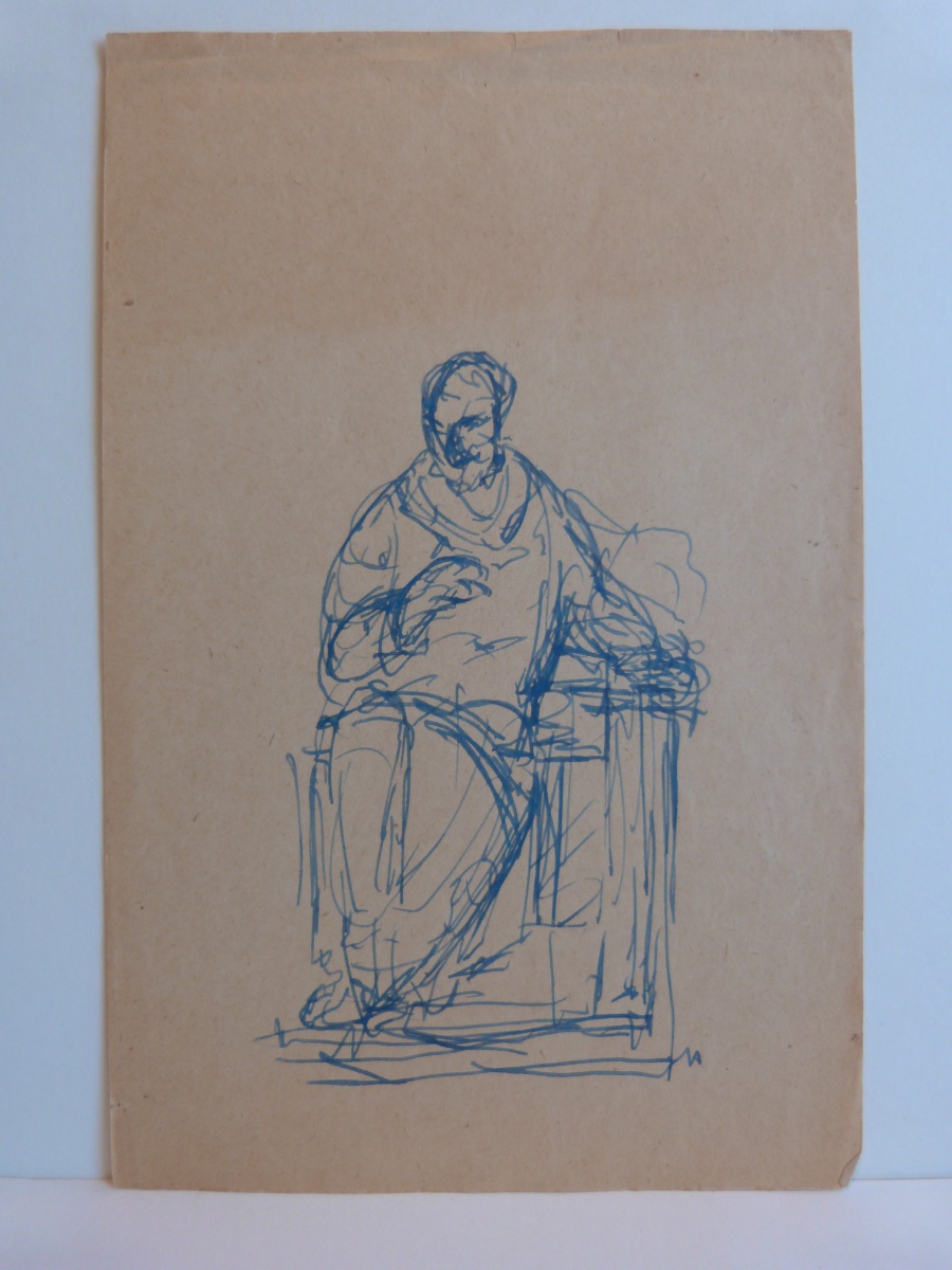 Etude pour la statue d'Anatole France assis, François Sicard, 20e siècle