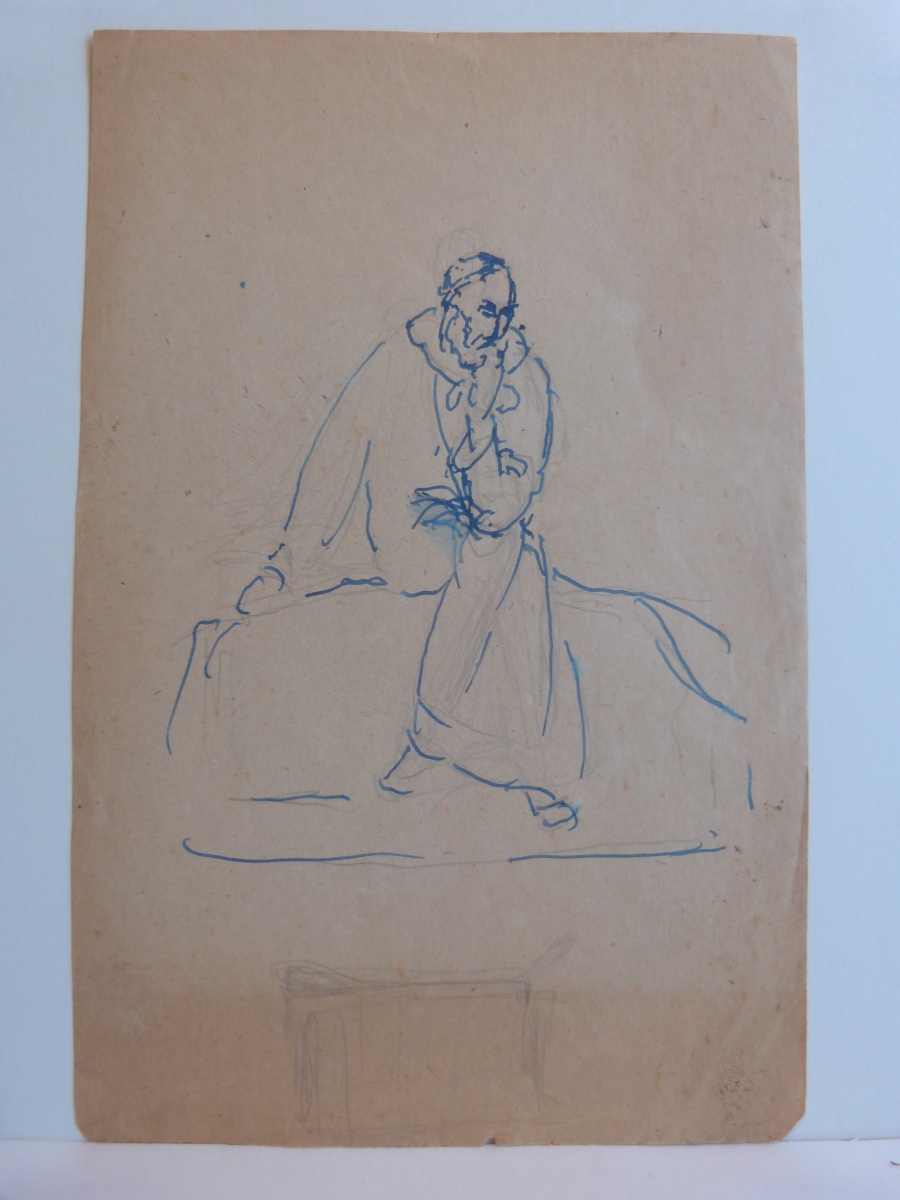 Etude pour la statue d'Anatole France assis, François Sicard, 20e siècle