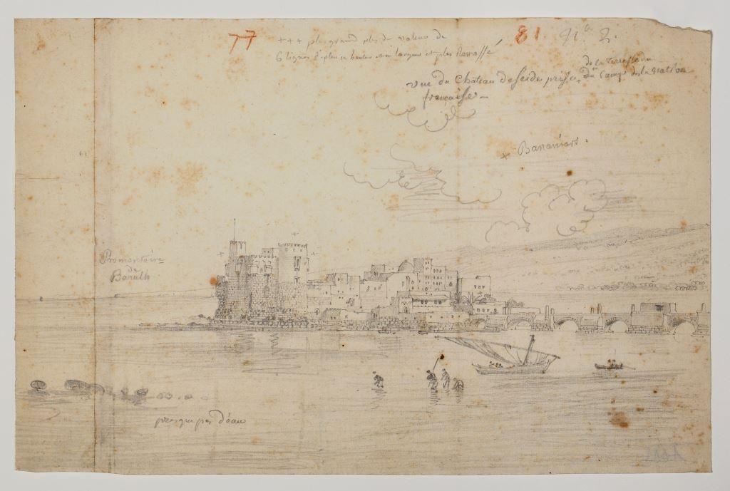 Vue du château de Seide, Louis-François Cassas, 1785
