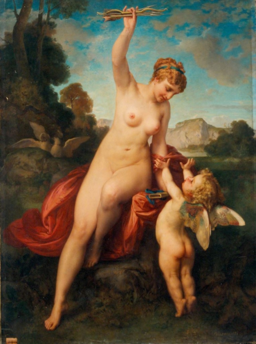 Vénus désarmant l'amour, Félix Henri Giacomotti, 19e siècle