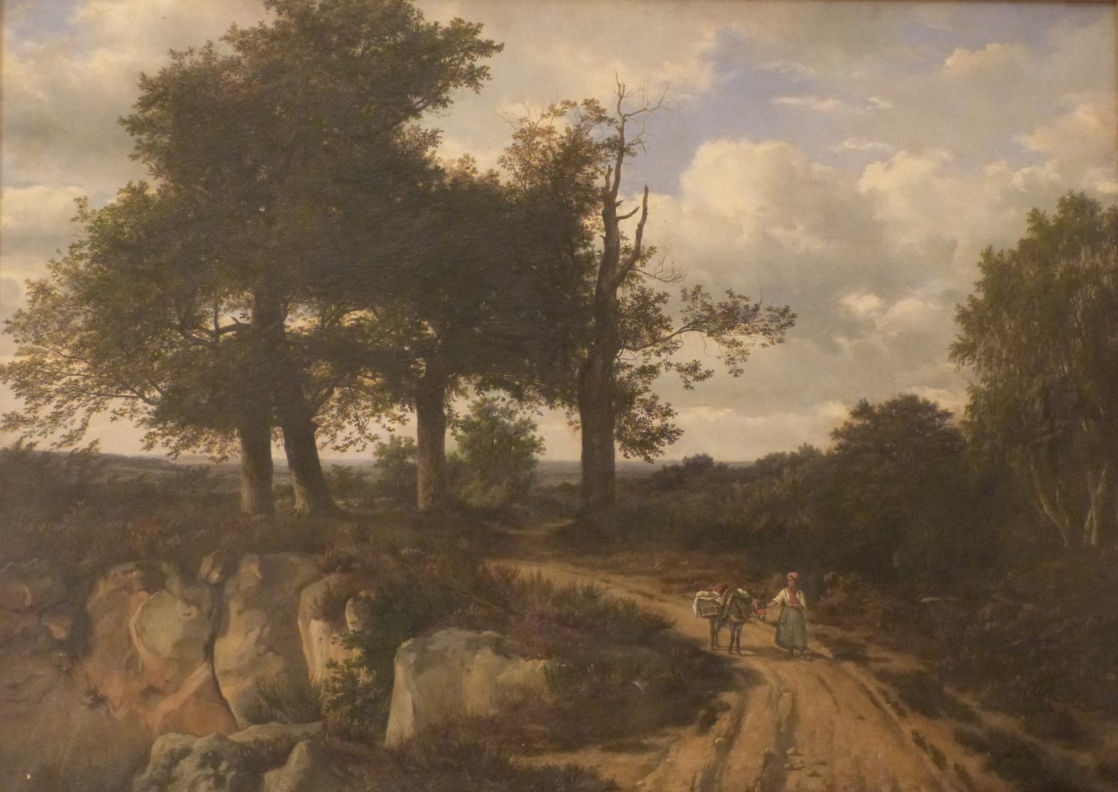 Paysage, Forêt de Fontainebleau, Félix Hippolyte Lanoüe, 1838