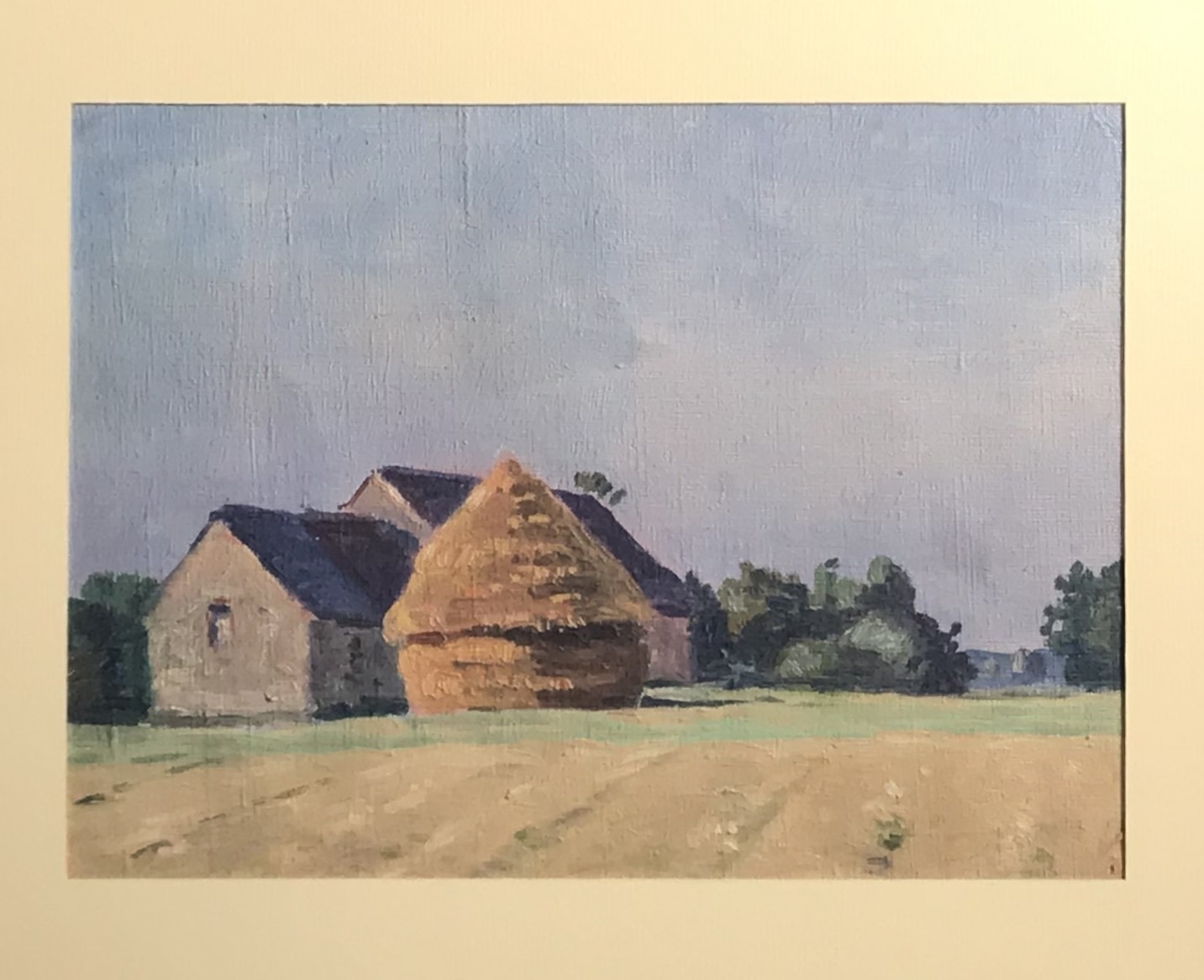 Ferme avec meule de paille, Ludovic Duclos