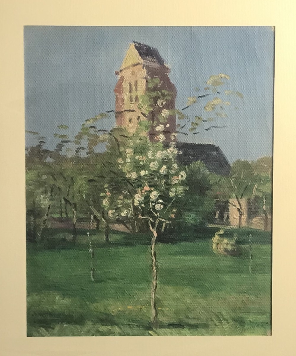 Église et pommiers à Herbilly, Ludovic Duclos