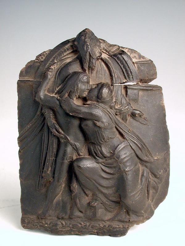 La mère d'Isaac embrassant son fils, Henry de Triqueti, 1835