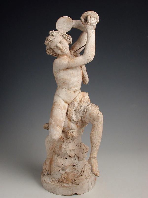Faune nu assis sur une outre, jouant des cymbales, Henry de Triqueti, 1845