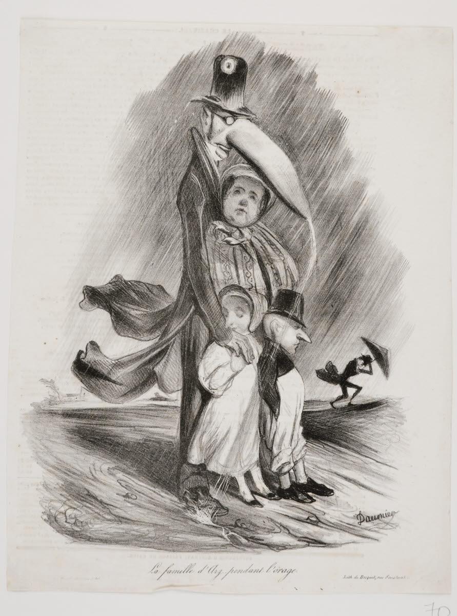La famille d'Argout pendant l'orage, frères Becquet, 1833