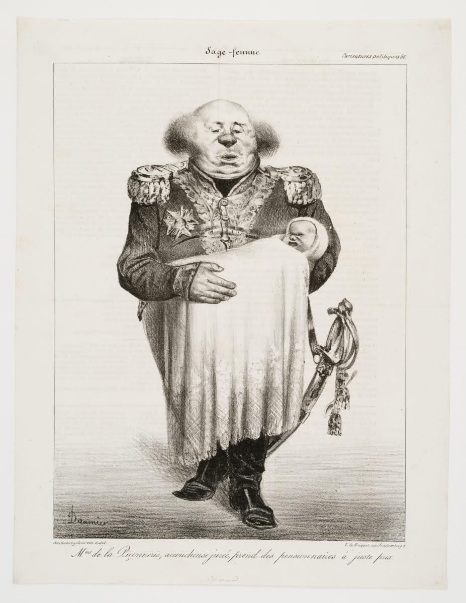 Sage-femme, frères Becquet, 1833