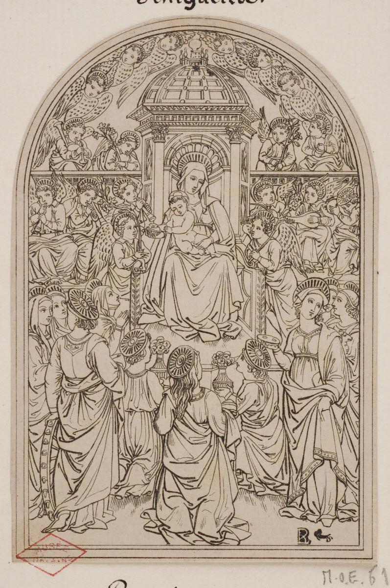 Vierge à l'Enfant en majesté entourée de saints et d'anges, Maso Finiguerra, 1450-1474