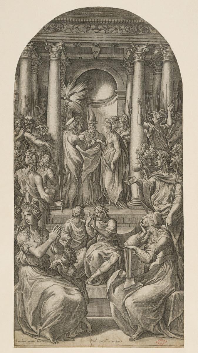 Le Mariage de la Vierge, Giovanni Jacopo Caraglio, 1525-1549