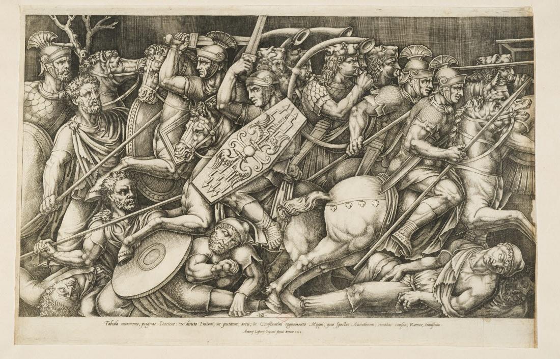 Combat des Romains et des Daces, Nicolaus Beatrizet, 1550-1574