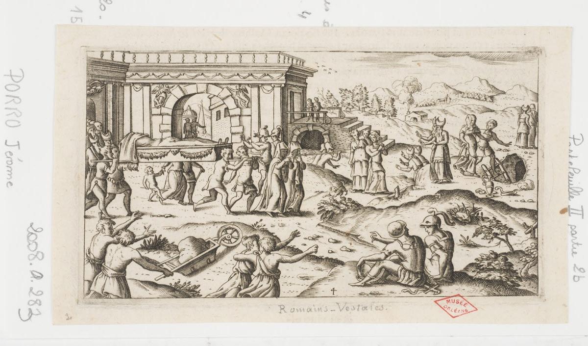 Funérailles des Vestales à Rome, Girolamo Porro, 1550-1574