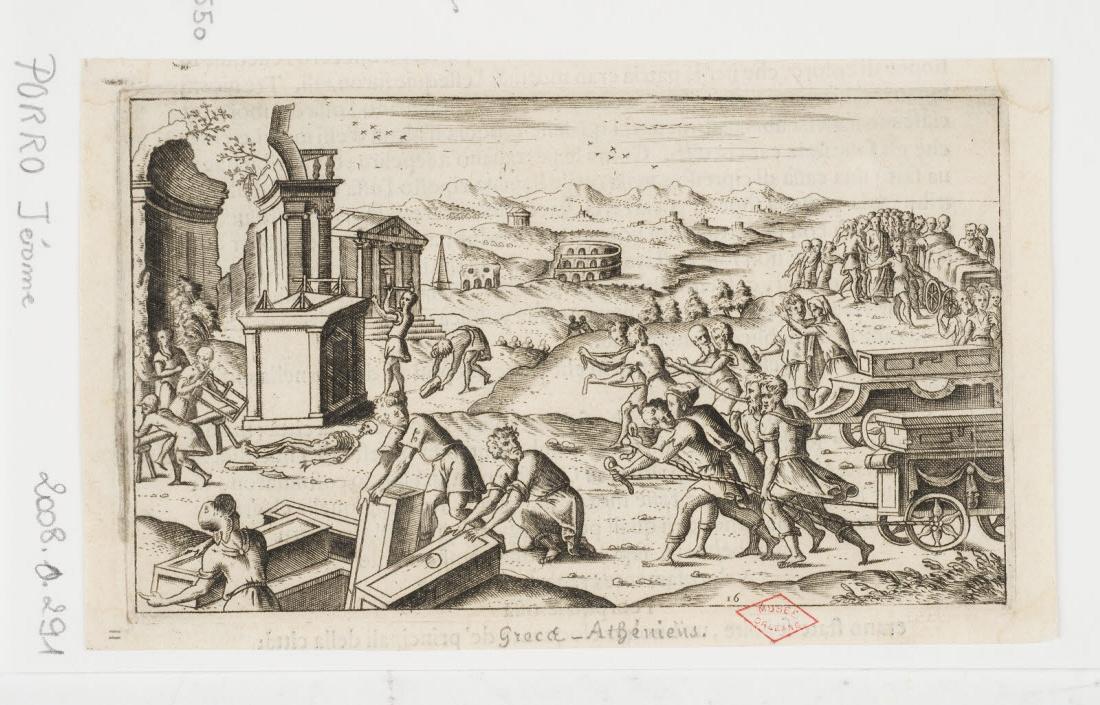 Funérailles des Grecs, Girolamo Porro, 1550-1574