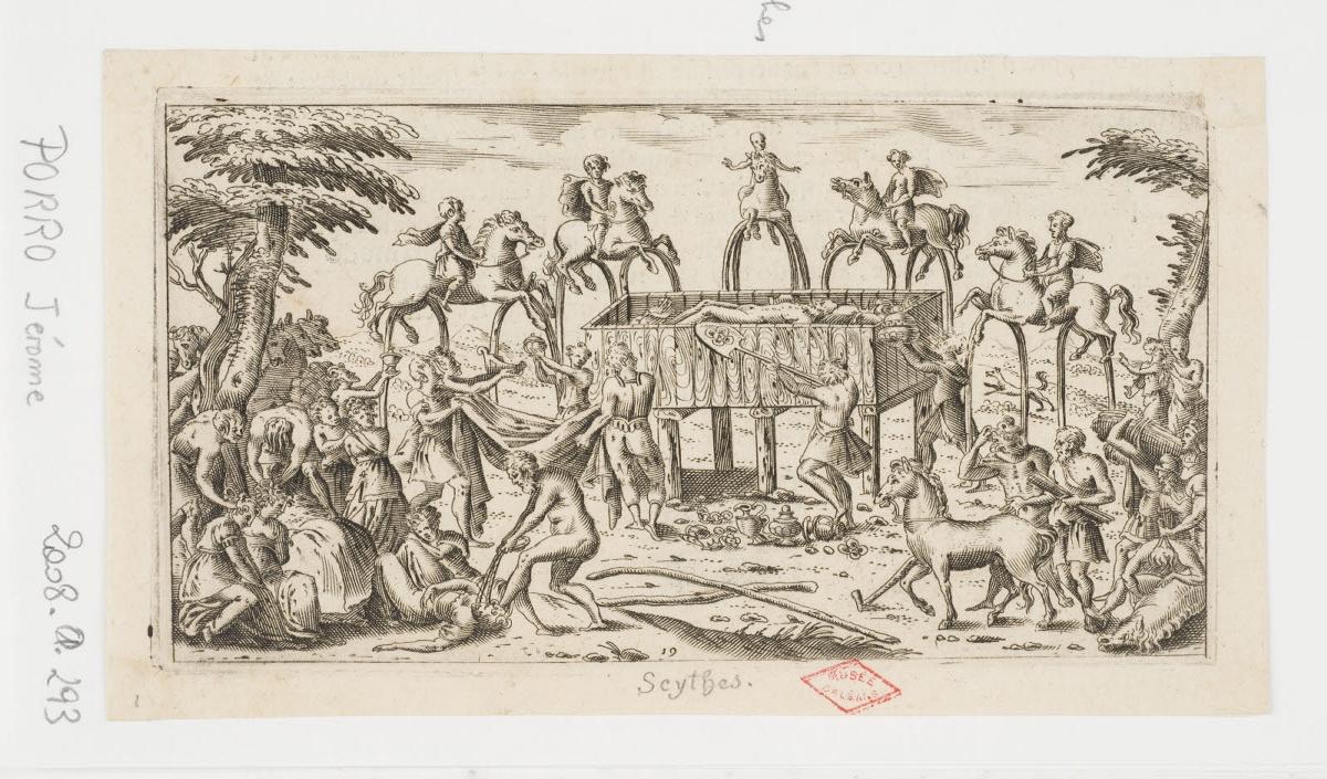 Funérailles des Scythes, Girolamo Porro, 1550-1574