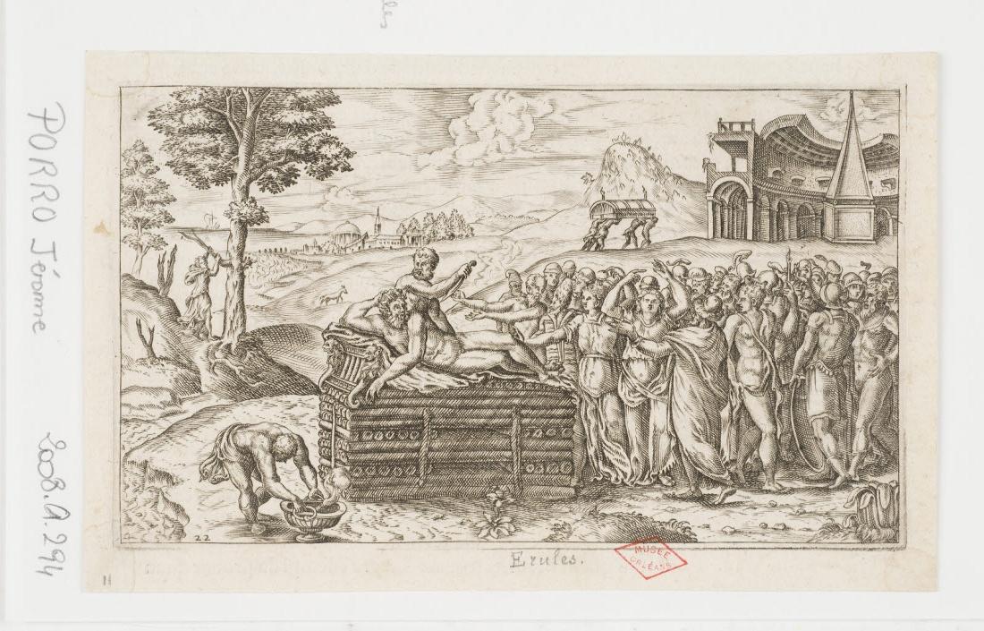Funérailles des Erules, Girolamo Porro, 1550-1574