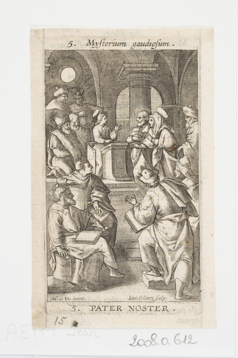 Jésus parmi les docteurs, Hans I Collaert, 1500-1599