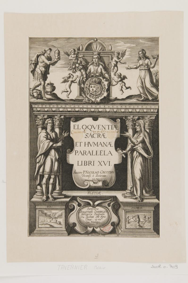 Frontispice de Eloquentiae sacrae et humanae parallela, Melchior Tavernier, 1600-1624