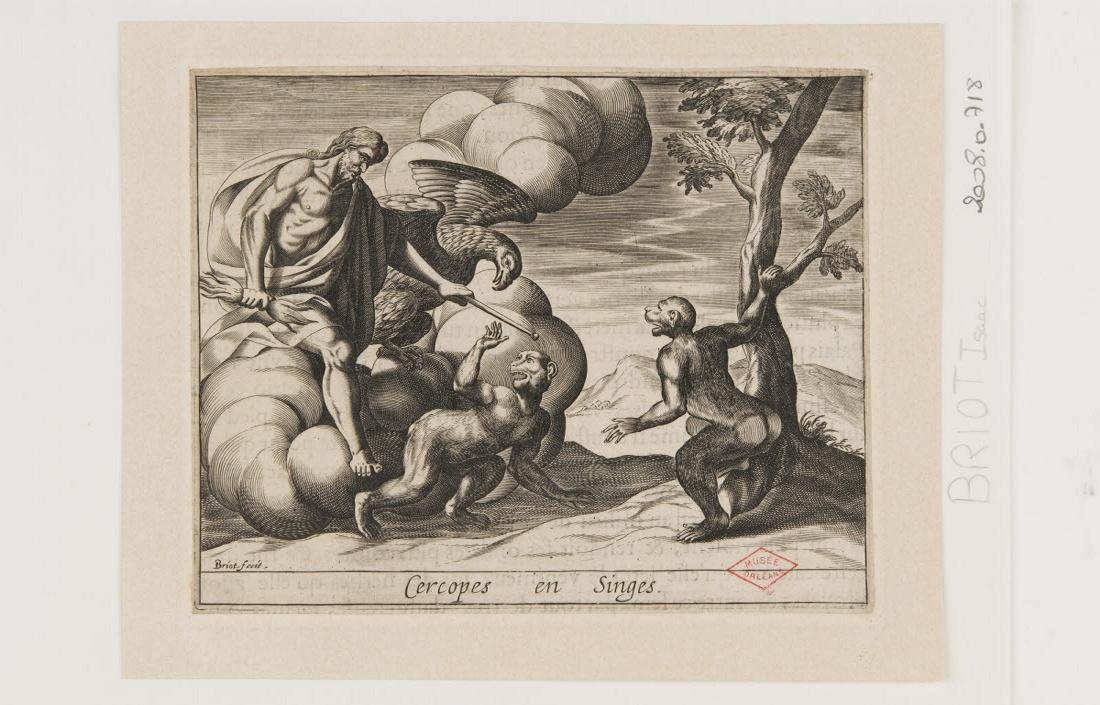 Cercopes en singes, Isaac Briot, 1600-1699