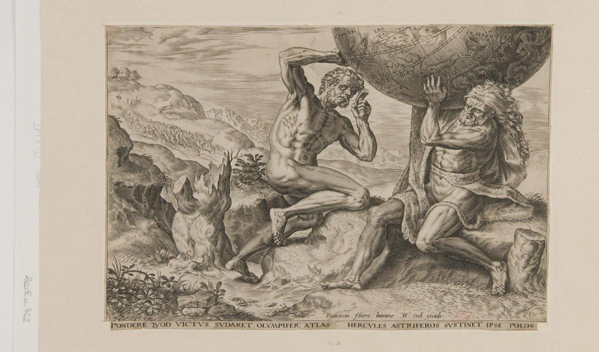 Hercule et Atlas, Charles David, 1600-1699