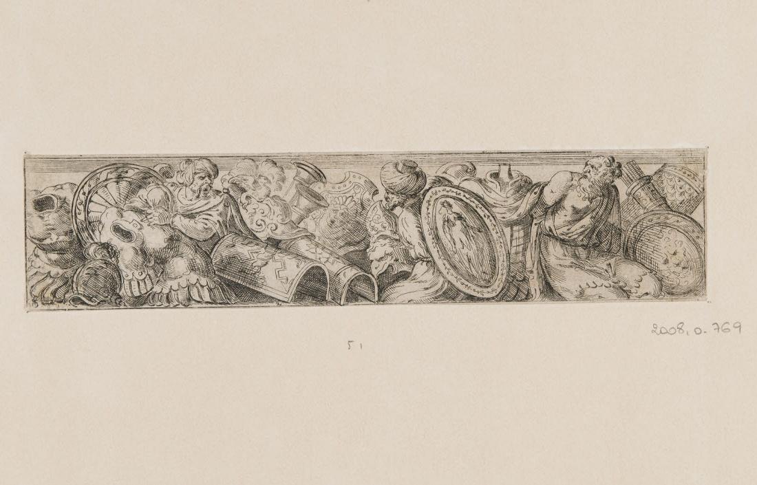 Frise d'ornements aux orientaux, Polidoro Caldara, 1600-1699