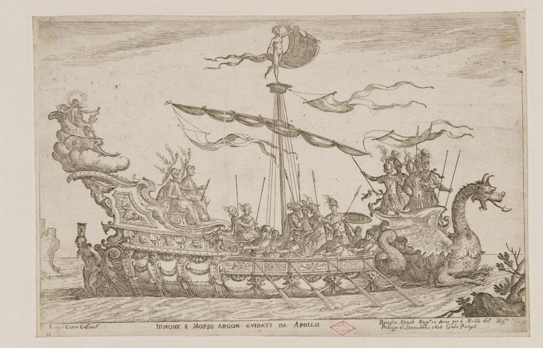 Bateau de parade conduit par Apollon, Remigio Cantagallina, 1600-1624