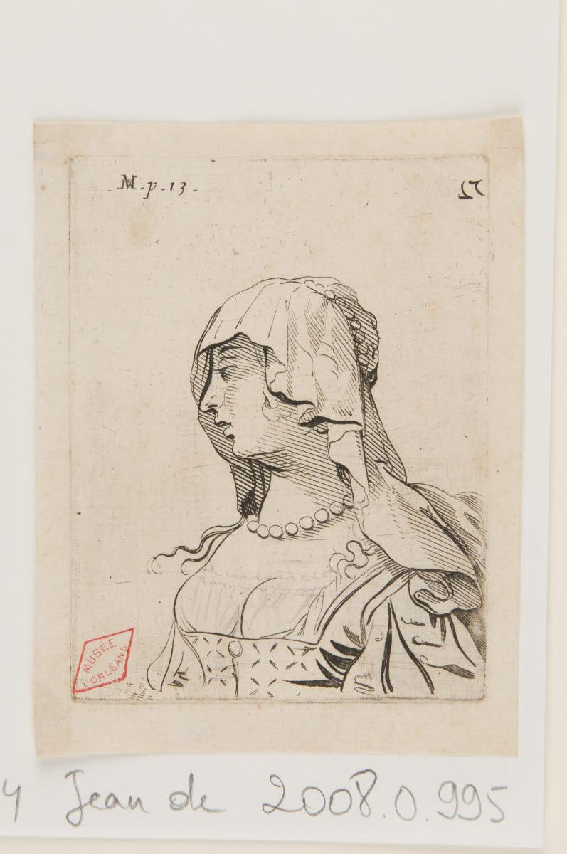 Buste de femme voilée de profil, Jean de Saint-Igny, 1600-1699