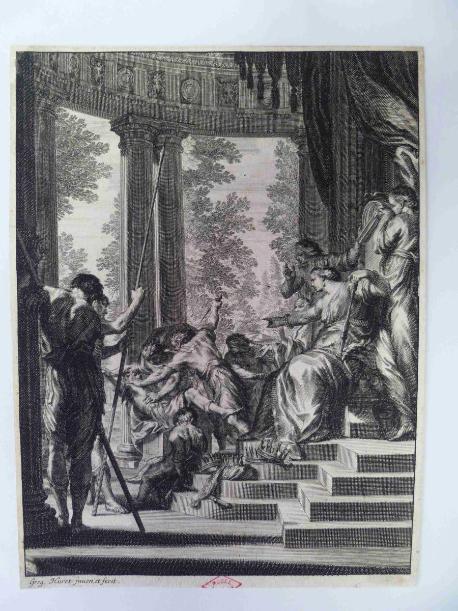 Une reine faisant mettre à mort un homme, Grégoire Huret, 1600-1699