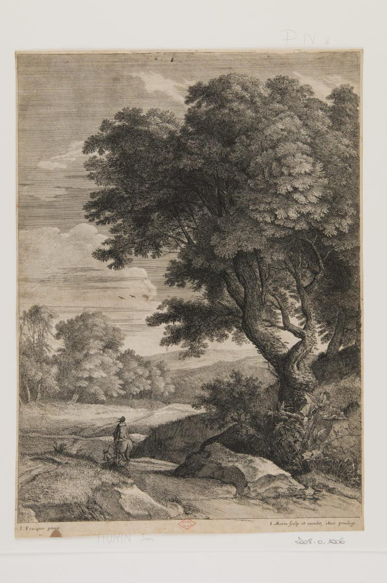 Paysage avec un cavalier, Jacques Fouquieres, 1600-1699