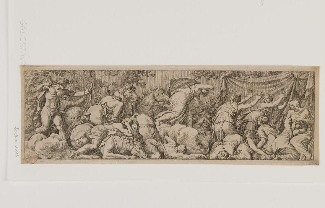 Diane et Apollon perçant de flèches les enfants de Niobé, Polidoro Caldara, 1600-1699