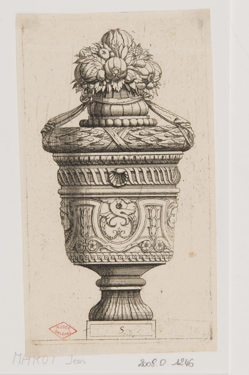 Vase au bouquet de fruits, Jean Marot, 1600-1699