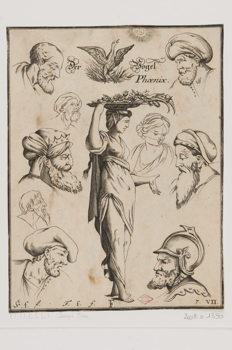 La lettre F, Giuseppe Maria Mitelli, 1600-1699
