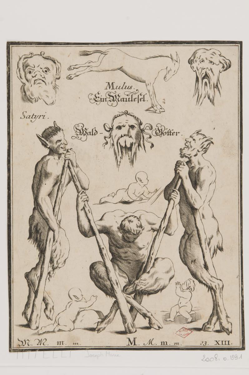 La lettre M, Giuseppe Maria Mitelli, 1600-1699