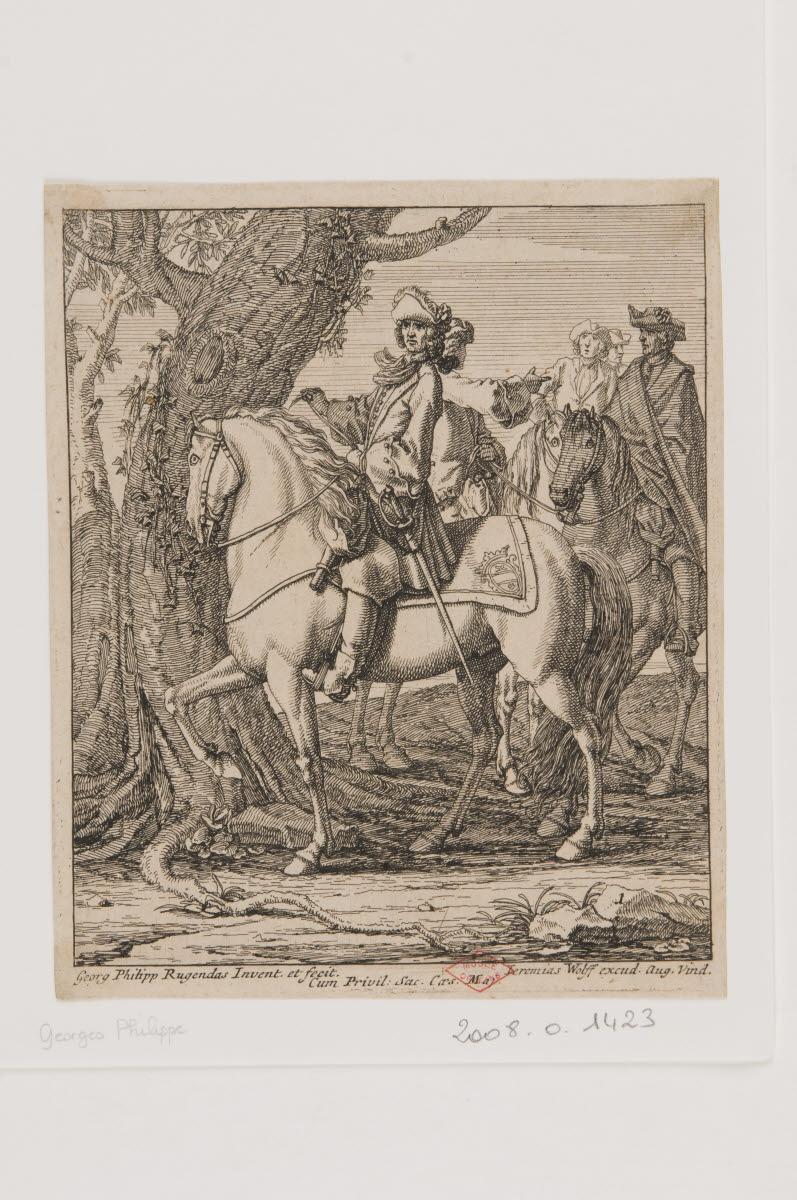 Cinq cavaliers, Georg Philipp I Rugendas, 1600 et,1699 et