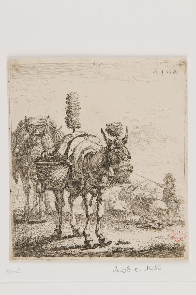 Des ânes batés, Karel Dujardin, 1600-1699