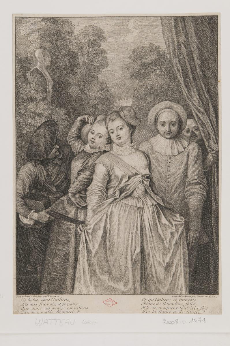 Comédiens italiens, Charles-Louis Simonneau, 1700-1799