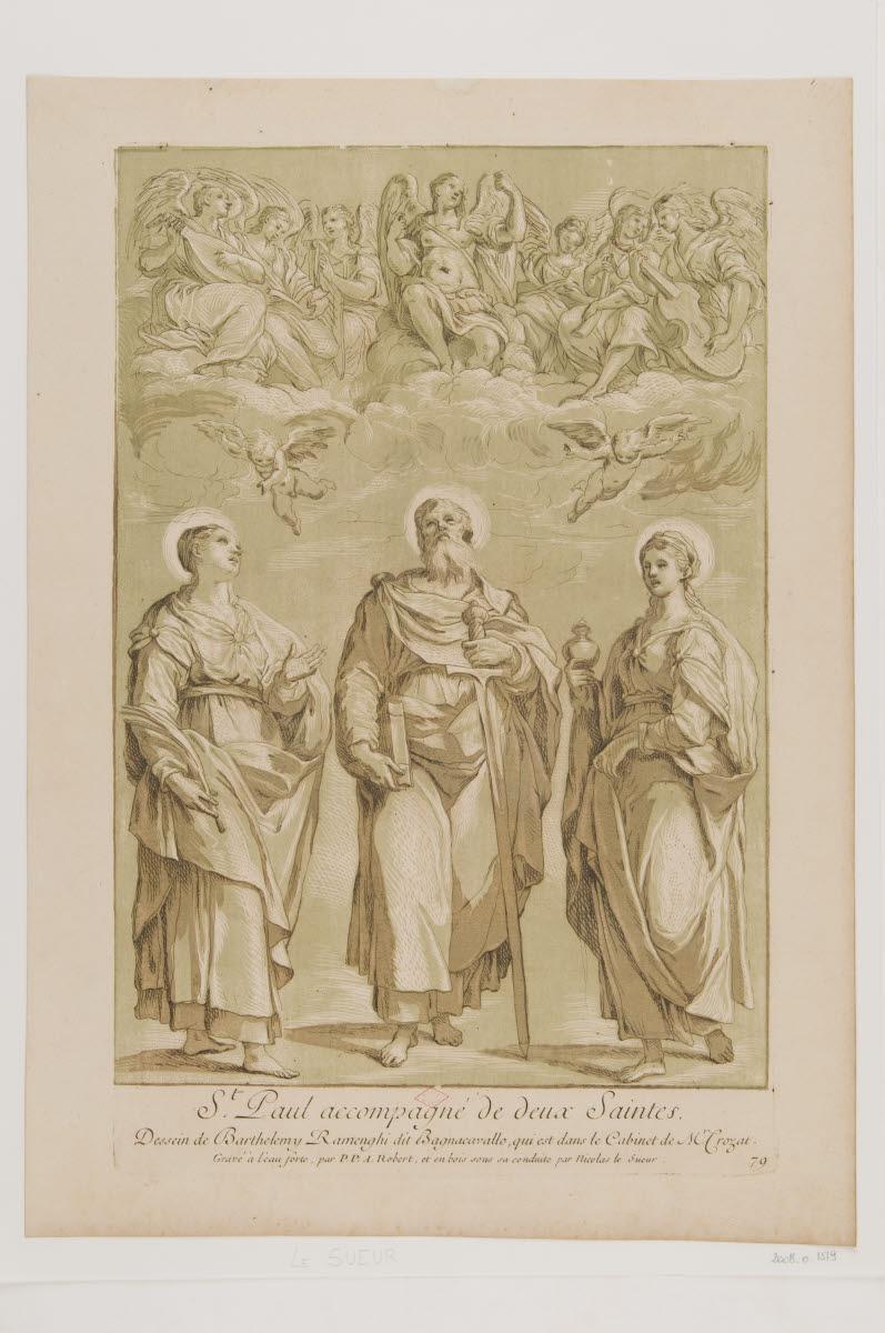 Saint Paul accompagné de deux saintes, Nicolas Le Sueur, 1700-1799