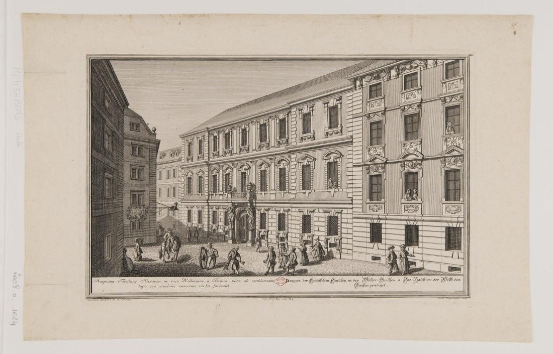 Vue de la représentation espagnole de la Wallner Strasse, Salomon Kleiner, 1700-1799