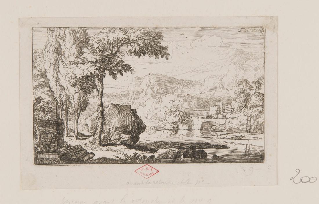 Paysage avec une rivière et des bâtiments au loin, Christian Wilhelm Ernst Dietrich, 1700-1799