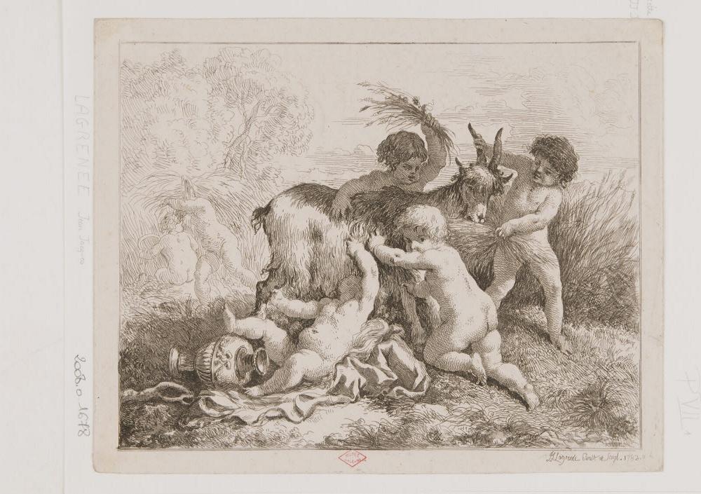 Les Petits Moissonneurs et la chèvre, Jean-Jacques Lagrenée, 1775-1799