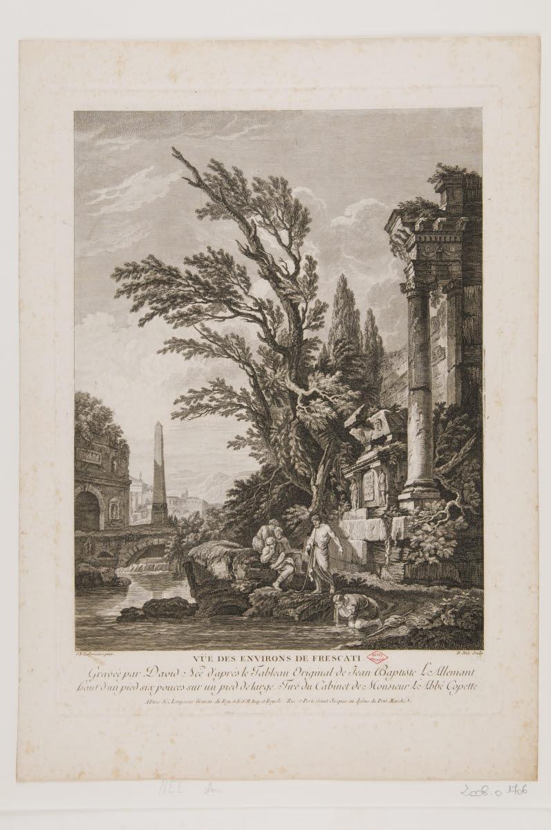 Vue des environs de Frascati, Jean Baptiste Lallemand, 1700-1799
