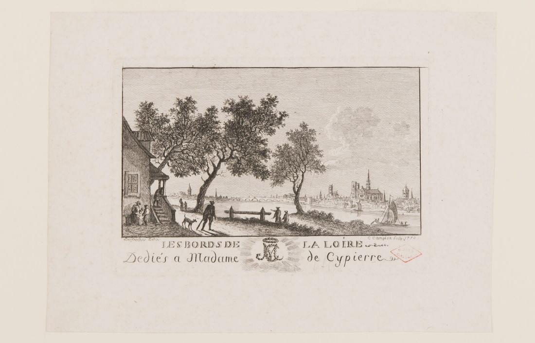 Les bords de la Loire dédiés à Mme de Cypierre, Charles Michel Campion, 1770