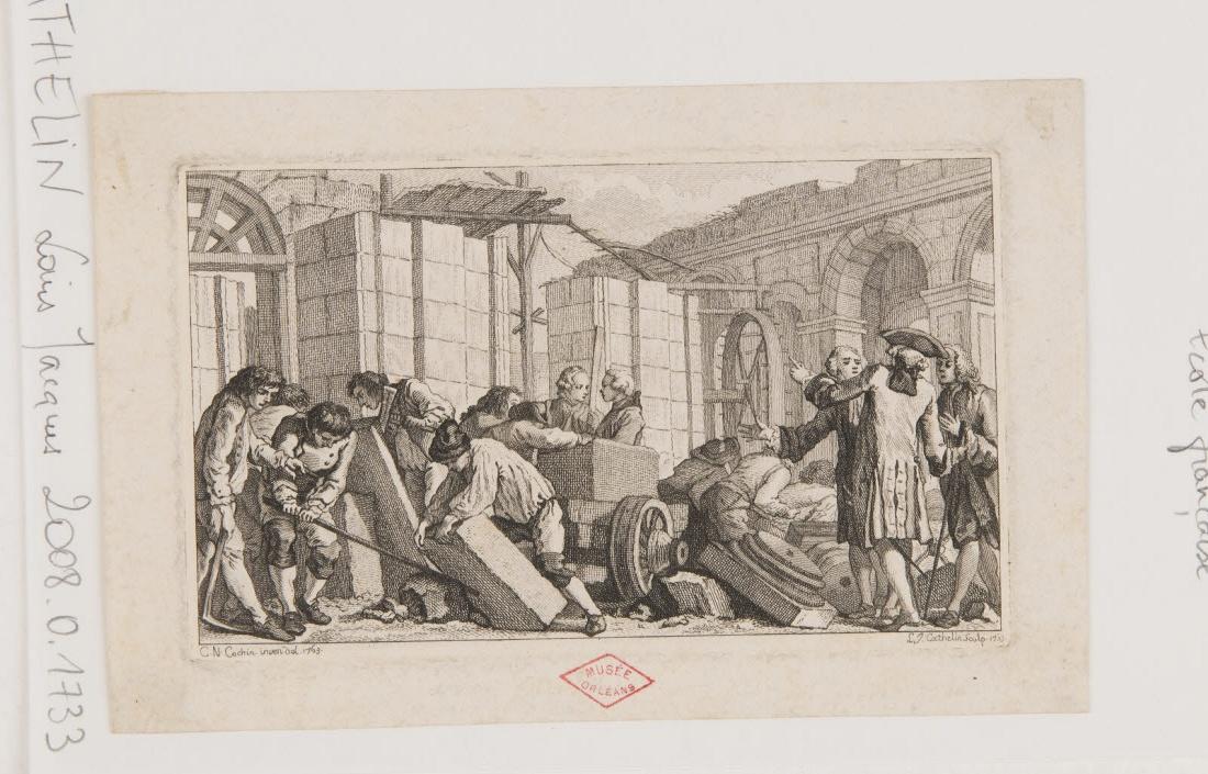 Chantier de construction, Louis Jacques Cathelin, 1763