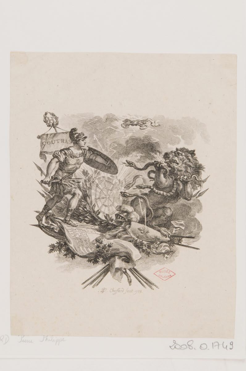 Allégorie guerrière, Pierre Philippe Choffard, 1775-1799