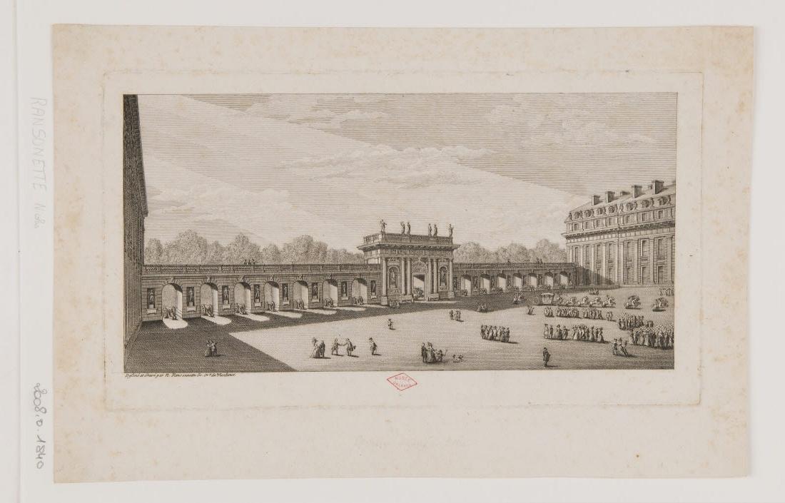 Vue d'une cour du château de Vincennes, Nicolas Ransonnette, 1700-1799
