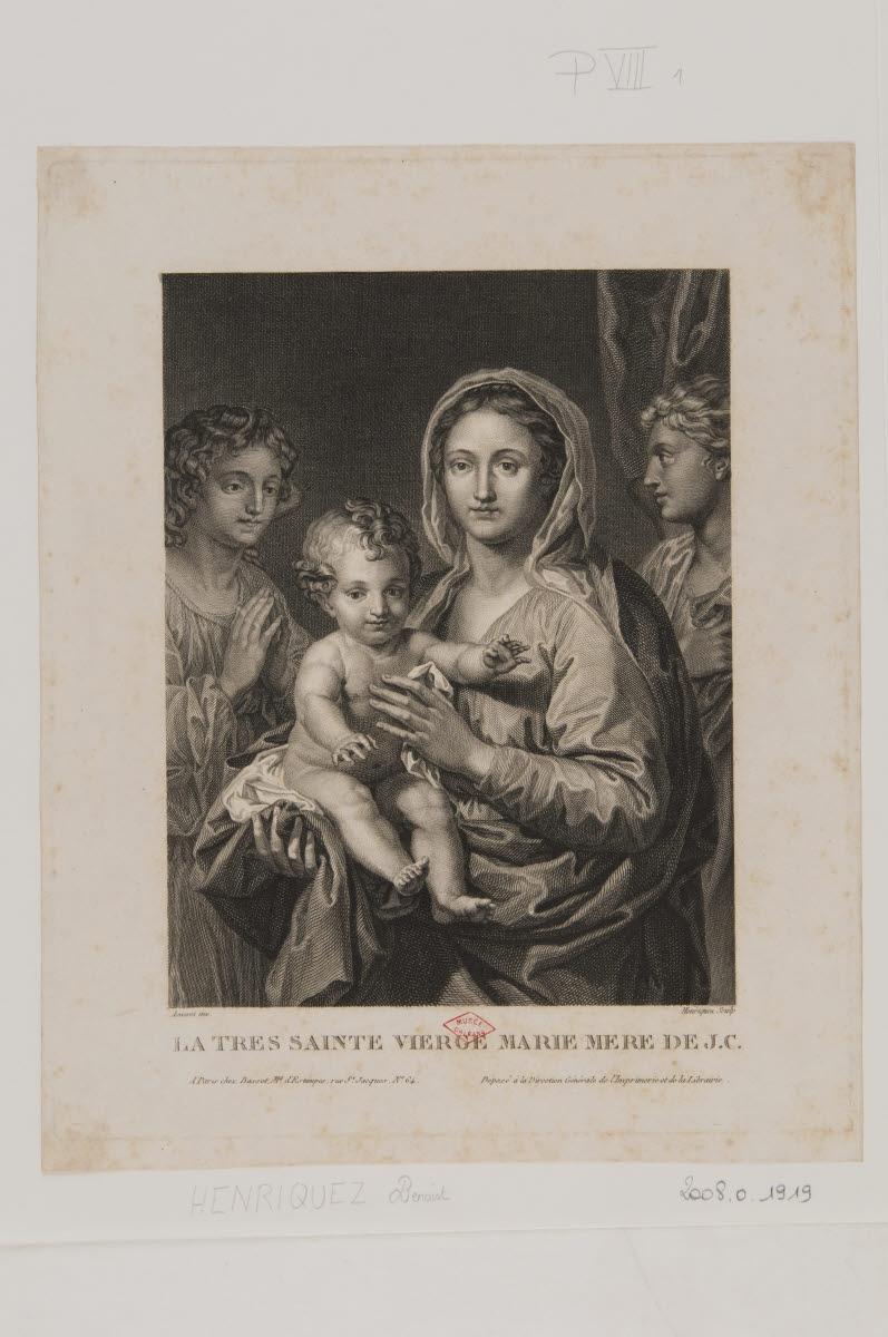 Vierge à l'Enfant entre deux anges, Jacopo Amigoni, 1700-1799