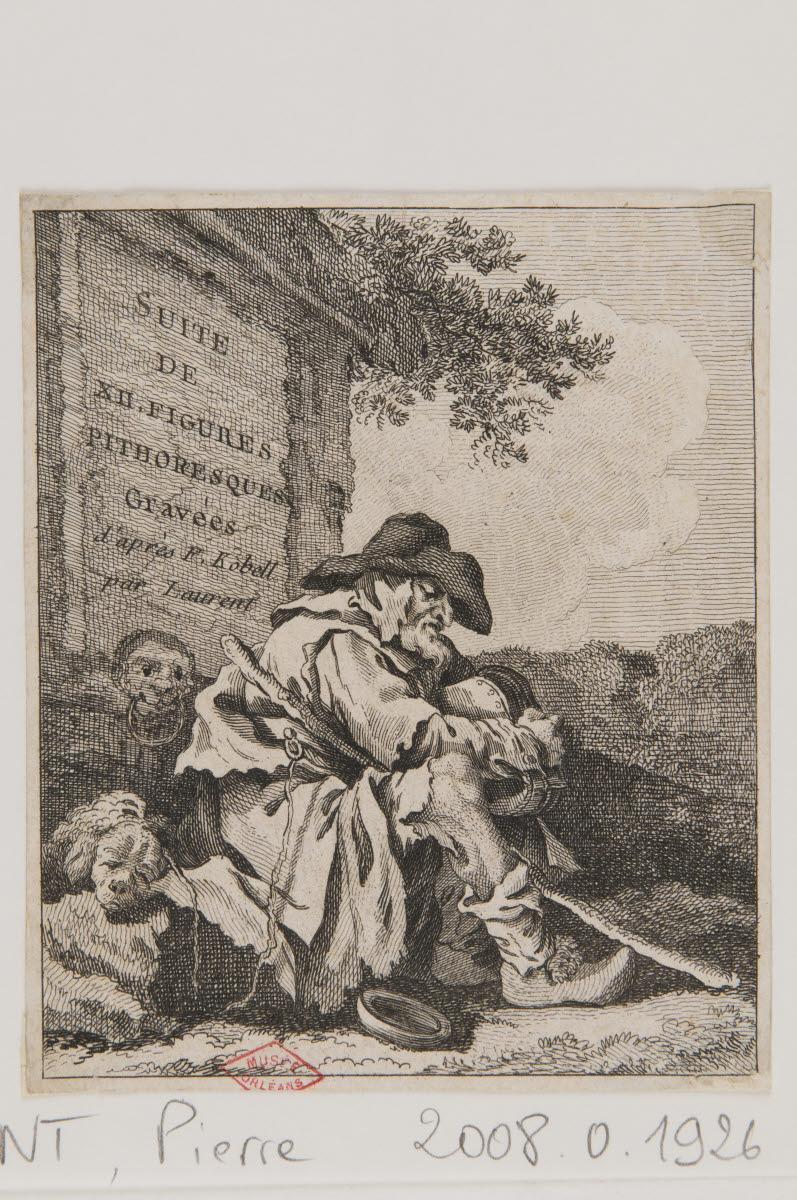 Frontispice de la Suite de 12 figures pittoresques, Hendrik Kobell, 1700-1799