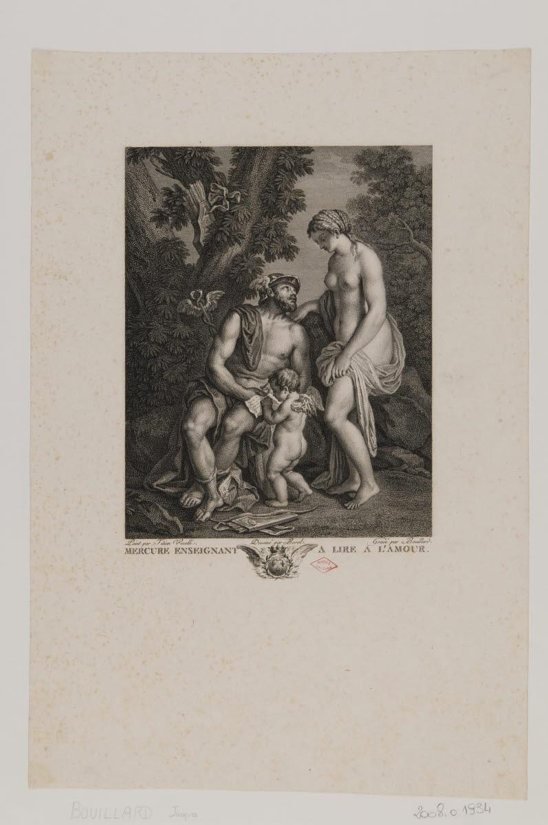 Mercure enseignant à lire à l'amour, Antoine Borel, 1700-1799